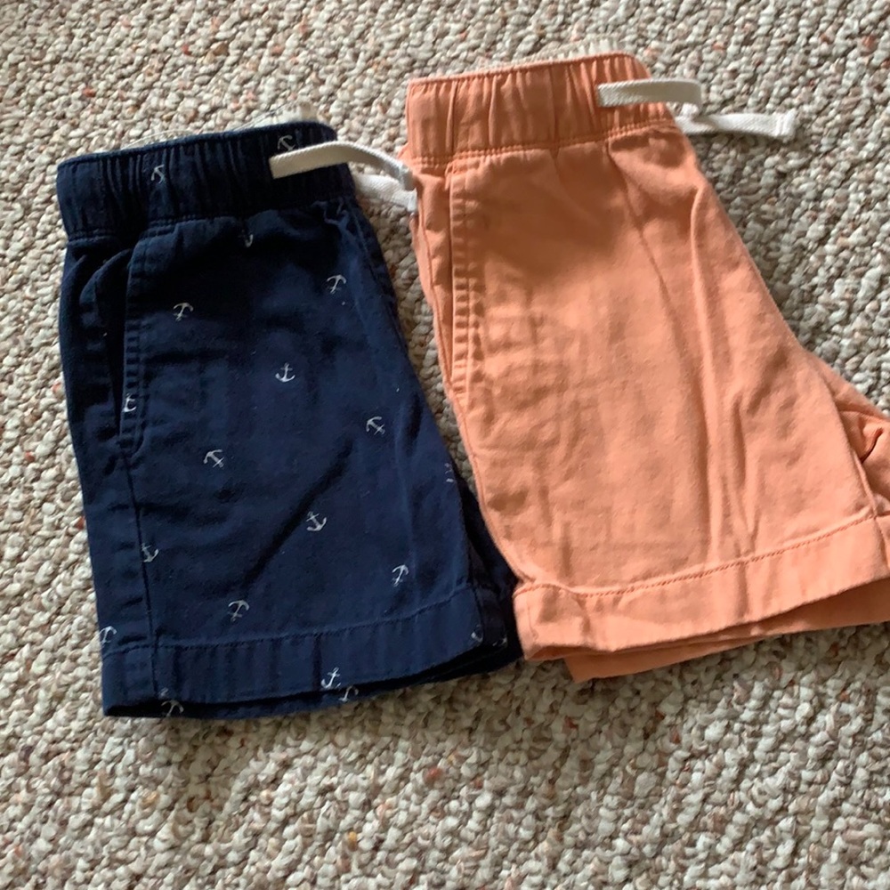 2 pairs of CrewCut boys drawstring shorts - 3T